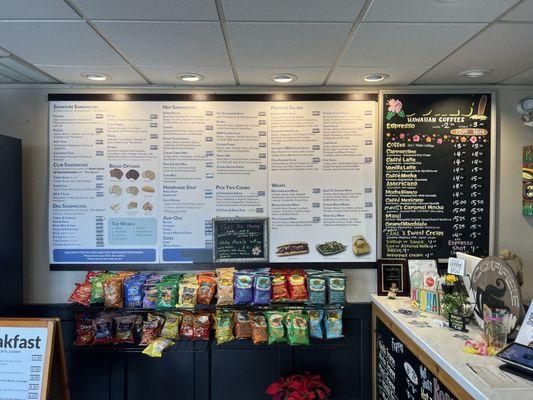 Menu board.