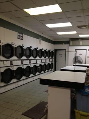 Plenty of dryers and folding stations, too