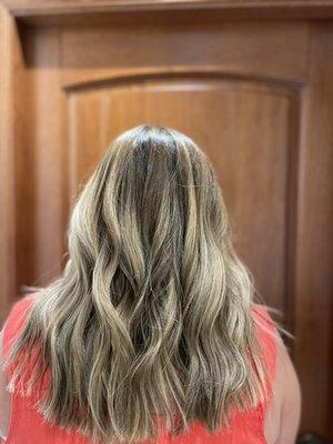 Honey blonde balayage