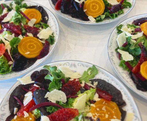 Winter Citrus and Beet Salad with Citrus Thyme White Balsamic Vinaigrette