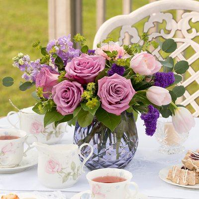 Flowers complete a table setting, especially when you're hosting a tea party.