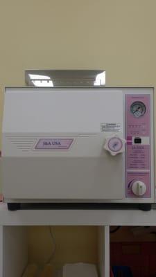 The hospital grade sterilizer. ..