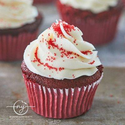 Fluffy and moist, these buttery red velvet cupcakes are my favorite. The tangy cream cheese frosting puts them over the top!