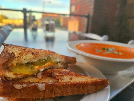 tomato soup and grilled cheese