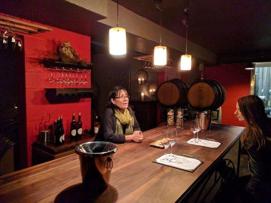 Cellar tasting with a chance to compare their library wines