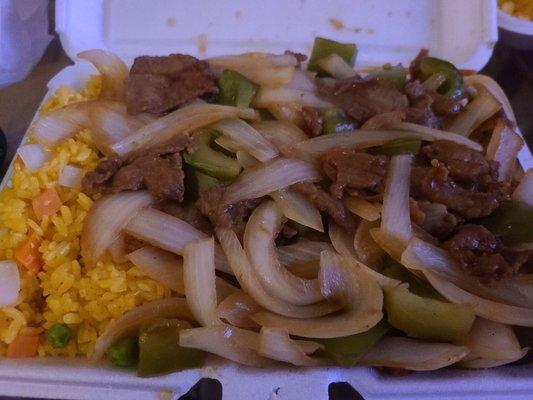 Pepper Steak and Onions