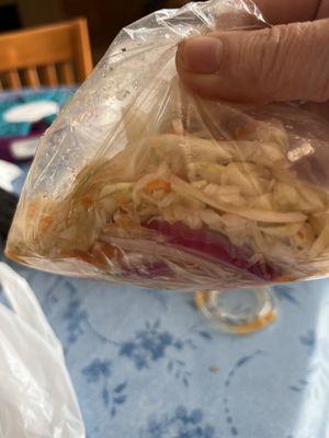 Baggie of some pickled veg for ...?