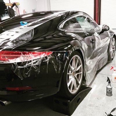 2017 porsche clear bra all around paint protection install