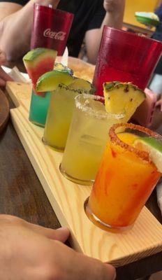 Their margarita flights don't miss! The mango flavor was amazing!