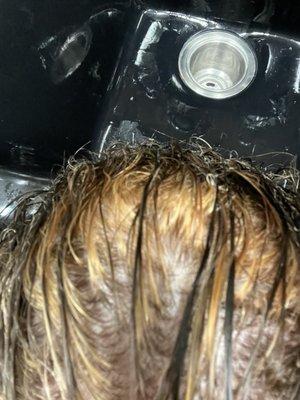 This is what I looked like in the sink after foils