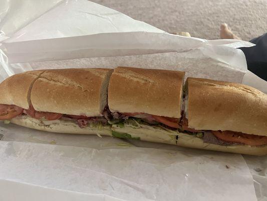 1. Roast Beef Sub