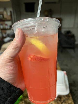 Strawberry lemonade, nice and tart