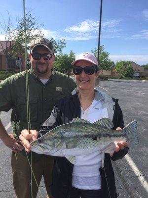 Instructor Dan ( giving us hints on how to pose with our "catch")