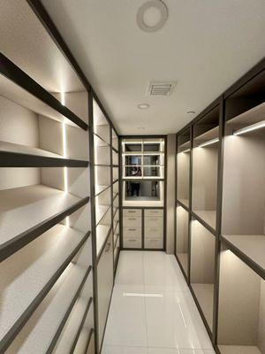 Custom Design Walk-in Closet System, Sunny Isles Beach, FL