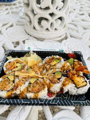 Shrimp tempura roll - (would rate 7.5 out of 10), but I'm also a picky sushi snob)