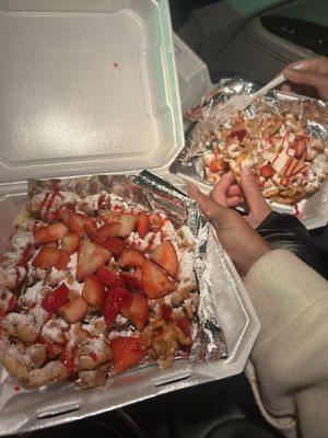 Strawberry Cheesecake and Strawberry funnel cake