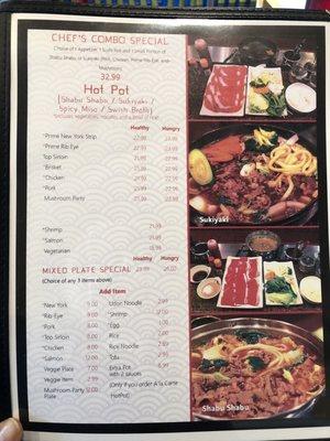 Menu pictures