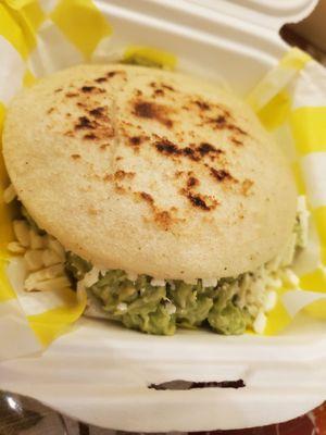 Avocado cheese arepa. Yum!