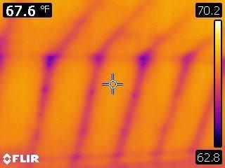 Verification of roof structural integrity using thermal imaging.