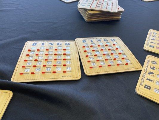 Bingo in the activity room