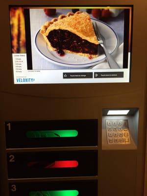 The charging center lockers to safely charge your phone while you eat!  Free!!