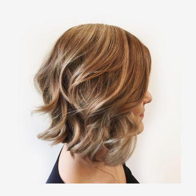 So easy to grow out this balayage and bob. Hair by Sara.