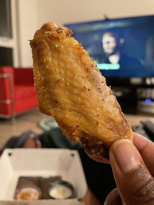 Pathetic ass lemon pepper wings.