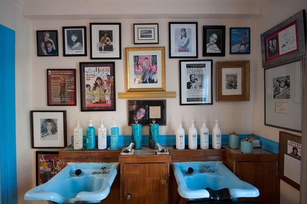 Salon hair washing area