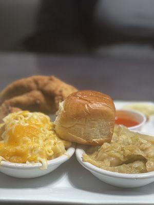 Oh So Cheesy Mac Cabbage  Crispy Fried Fish Platter(whiting)