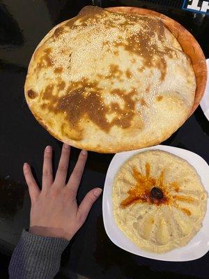 Lavash Bread and Hummus