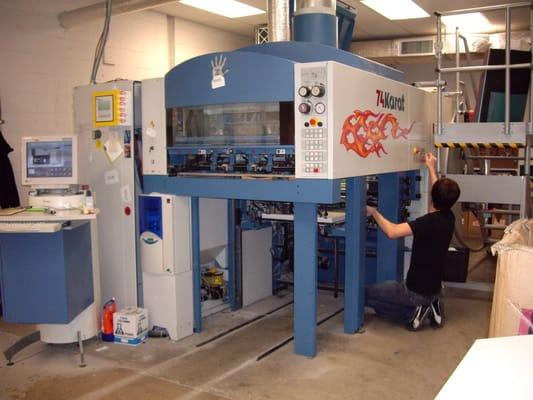 This is our 74 Karat, a 4-color offset printing press.