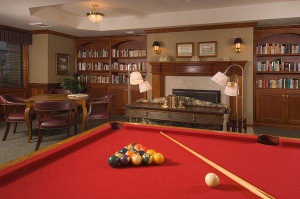 Many facilities have amenities like libraries and pool rooms for residents to relax and socialize with each other.