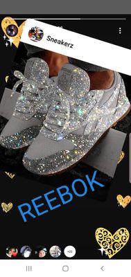 Women's Reebok Classic shoes sparkling