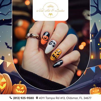 Transform your nails into a Halloween masterpiece with our 3D spooky art! 
It's not just a manicure--it's an experience!