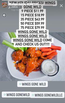 New Menu Prices!!!