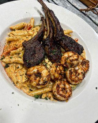 surf and turf pasta