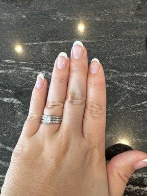 Gel French tip manicure