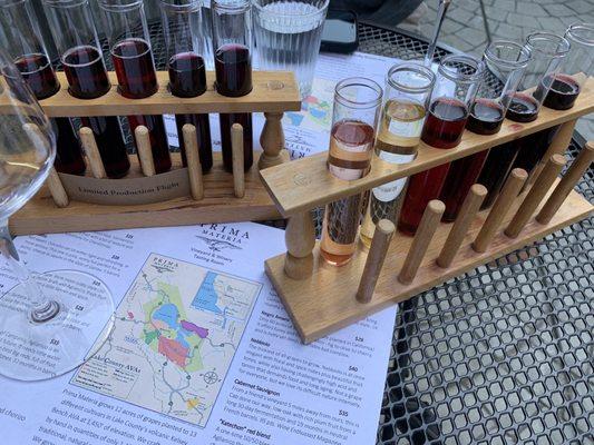 Wine tasting flights