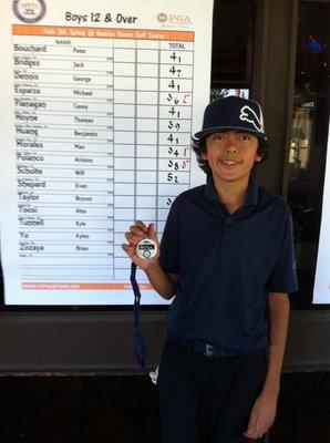 My son Micheal winning a So. Cal Jr PGA Tournament. Kevin was his coach. Kevin is an amazing person and golf instructor.