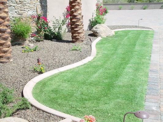 Mower style curbing