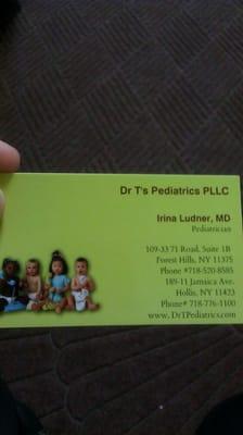 Dr. T's business card