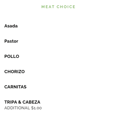 Meat Choices