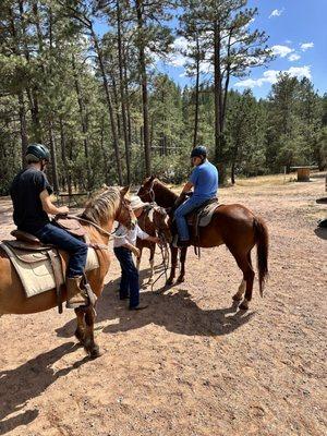 My sons enjoying their ride