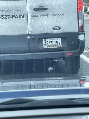 Dangerous clearway pain driver! This picture was taken at approximately 3 PM on September 20, 2023 heavyset woman driving this van