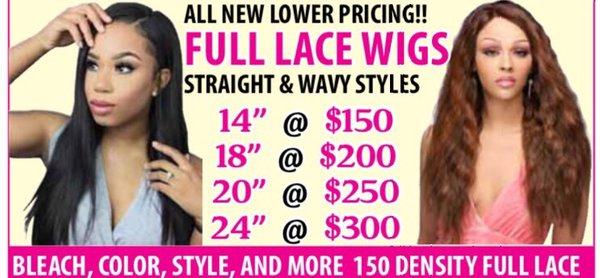 Super sale on full lace wigs during the month for march