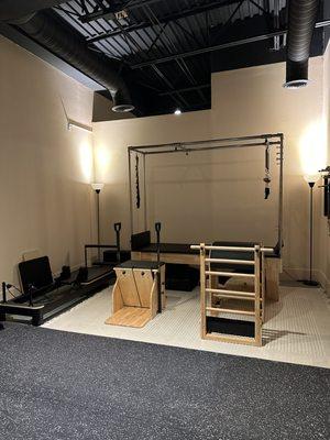 Our private training area is available for customized Pilates & Personal training sessions with any of our instructors.