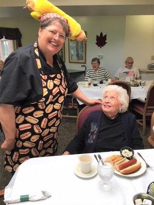 Chef Amy bringing smiles!