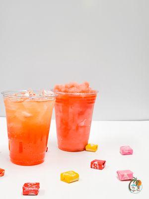 Enjoy our Starburst flavors in a Lemonade, Red Bull, Rockstar, Italian soda or regular pop!