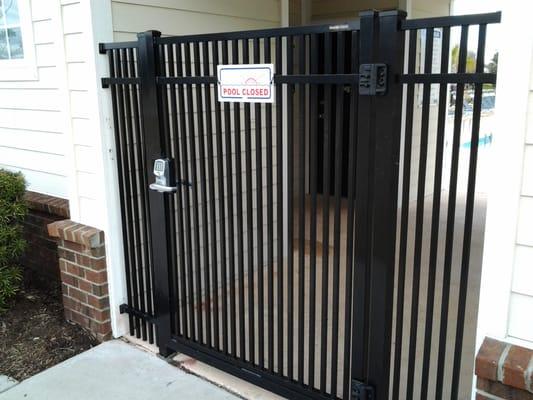 Goode Fence 
Myrtle Beach Condominium Pool
Commercial Grade Ornamental Aluminum "Double Picket" Fence