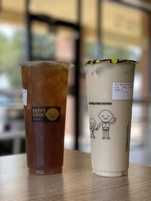 Winter melon lemonade and winter melon fresh milk